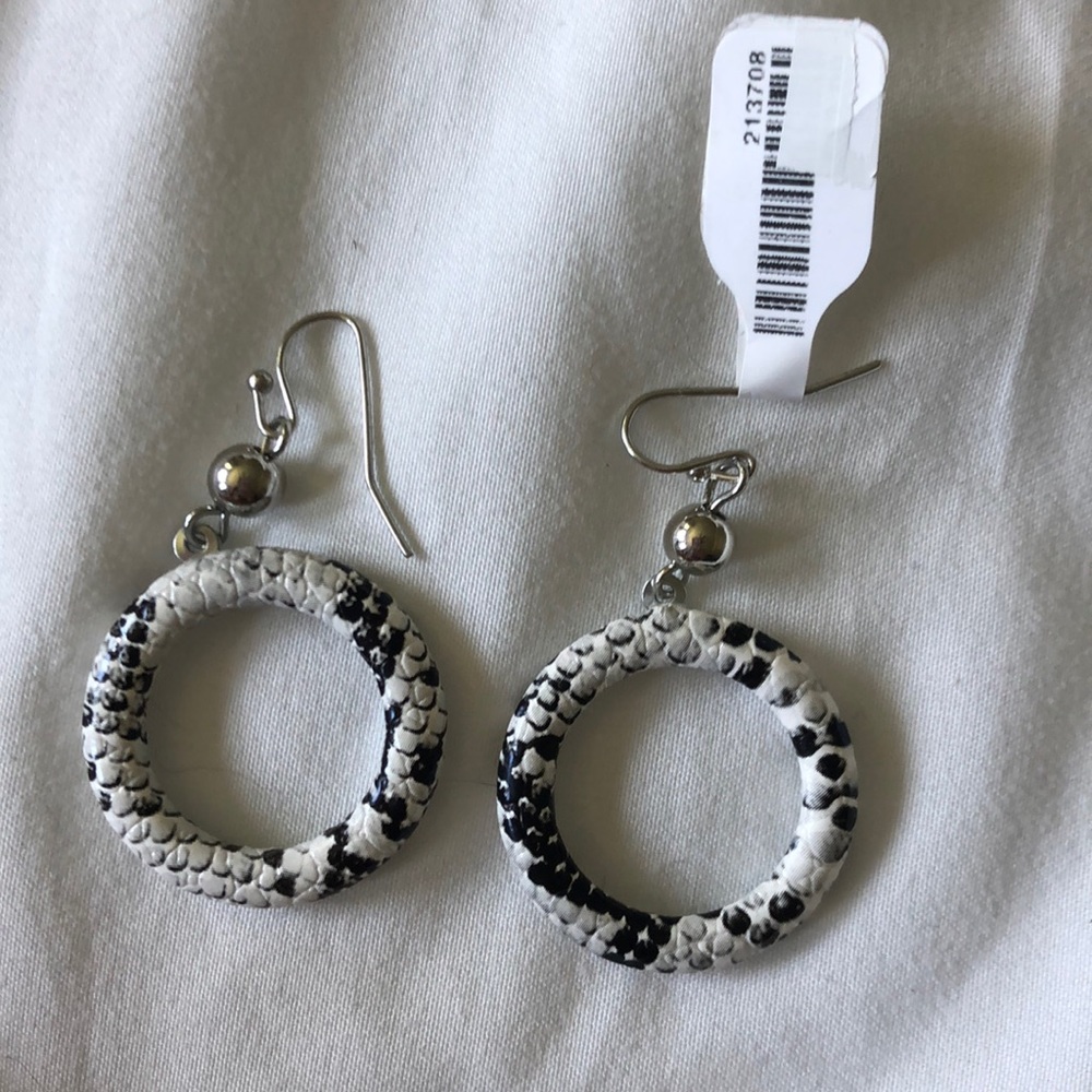 Snakeskin Hoop Earrings